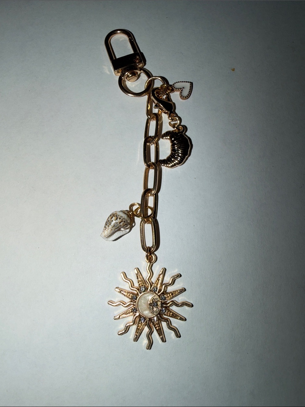 Gold Sun & Sea Charm with Shell Accents by Sassy Charmer